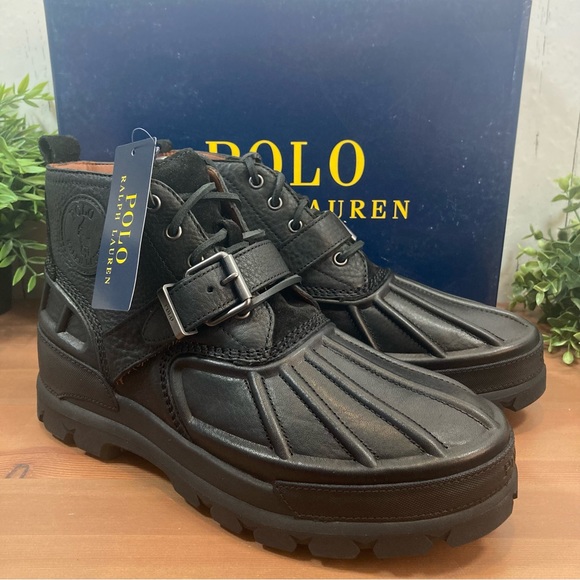 Polo Ralph Lauren Men's Oslo Low Waterproof Leather & Suede Duck Boots - Picture 2 of 13